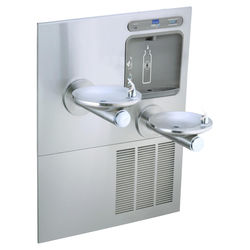 Click here to see Elkay LZWS-LRPBM28K Elkay LZWS-LRPBM28K - EZH2O Bottle Filler w/ Integral SwirlFlo Fountain - Refrigerated, Filtered Stainless
