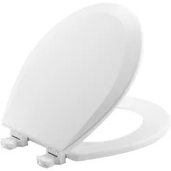 Click here to see Bemis 500EC-000 Bemis Round Wood Toilet Seat w/ Cover, Closed-Front - White (500EC-000)