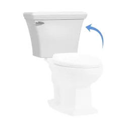 Click here to see Western Pottery T8ULF-TU WESTERN POTTERY T8-TU-W TUSCANY TOILET TANK ONLY 1.28 GPF WHITE - 3