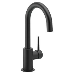 Click here to see Delta 1959LF-BL Delta Trinsic One-Handle Single Hole Deck Mount Matte Black Bar/Prep Sink Faucet with Ceramic Disc Cartridge, 1.5 GPM, Lever Handle, ADA - 1959LF-BL