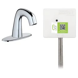 Click here to see Chicago Faucet EQ-A12A-53ABCP Chicago Faucets EQ-A12A-53ABCP EQ Chrome EQ Curved Series Lavatory Sink Faucet with Hands-free Infrared Detection
