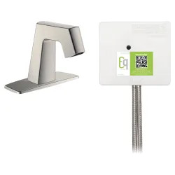 Click here to see Chicago Faucet EQ-B12A-52ABBN Chicago Faucets EQ-B12A-52ABBN EQ Brushed Nickel EQ Angular Series Lavatory Sink Faucet with Hands-free Infrared Detection