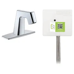 Click here to see Chicago Faucet EQ-B12A-53ABCP Chicago Faucets EQ-B12A-53ABCP EQ Chrome EQ Angular Series Lavatory Sink Faucet with Hands-free Infrared Detection