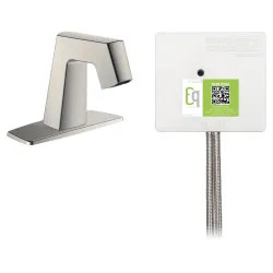 Click here to see Chicago Faucet EQ-B12A-53ABBN Chicago Faucets EQ-B12A-53ABBN EQ Brushed Nickel EQ Angular Series Lavatory Sink Faucet with Hands-free Infrared Detection