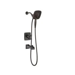 Click here to see Delta T17464-RB-I Delta Ashlyn Monitor 17 Series Two-Handle Tub/Shower Faucet with Two-In-One In2ition Shower, 1.75 GPM, Lever Handles, Venetian Bronze - T17464-RB-I