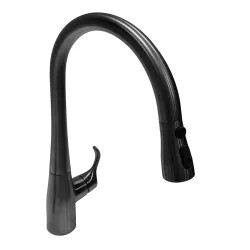 Click here to see Kohler 596-BL Kohler Simplice Single Handle Pull-Down Kitchen Faucet, Matte Black - K-596-BL