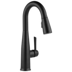 Click here to see Delta 9913T-BL-DST Delta Essa Touch2O Single Handle Pull-Down Bar/Prep Faucet, Matte Black - 9913T-BL-DST