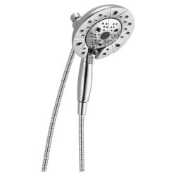 Click here to see Delta 58480-PK Delta Universal Showering 1.75 GPM In2ition 5-Setting Two-In-One Shower with H2Okinetic Technology, MagnaTite Docking, Round Head, Chrome - 58480-PK