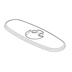 Click here to see Delta RP78359 Delta Trinsic Chrome Three-Hole Escutcheon and Gasket for 559LF Single-Handle Bathroom Faucet - RP78359
