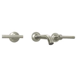 Click here to see Kohler T14413-4-BN Kohler Purist Two-Handle Brushed Nickel Widespread Bathroom Sink Faucet Trim, Lever Handle, 1.2 GPM, Three-Hole, Brass, Less Drain - K-T14413-4-BN