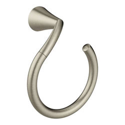 Click here to see Moen YB2386BN Moen CSI Glyde Wall Mounted Hand Towel Ring, Brushed Nickel - YB2386BN
