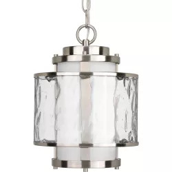 Click here to see Progress Lighting P5589-09 Progress Lighting Thomasville Bay Court Outdoor 1 Light Outdoor Hanging Lantern in Brushed Nickel P5589-09