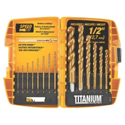 Click here to see Dewalt DW1341 Dewalt DW1341 Speed Tip Drill Bit Set, 14 Pieces, 1/16 - 1/2in