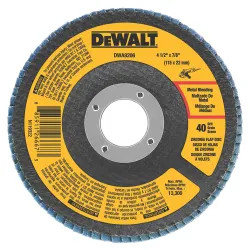 Click here to see Dewalt DWA8206 Dewalt DWA8206 Type 29 High Performance Coated Flap Disc, 4-1/2in, 40 Grit, 7/8in Arbor