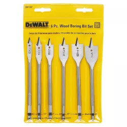 Click here to see Dewalt DW1587 Dewalt DW1587 Heavy Duty Wood Boring Spade Bit Set, 6 Pieces, 3/8-1in