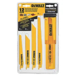 Click here to see Dewalt DW4892 Dewalt DW4892 Bi-Metal Reciprocating Saw Blade Set, 12 Pieces
