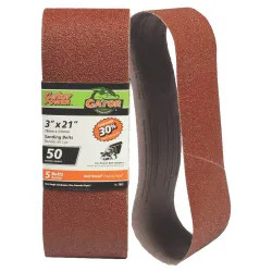 Click here to see Gator 7012 Gator 7012 Heavy Duty Resin Bond Power Sanding Belt, 21 in x 3 in, 50 Grit