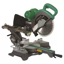 Click here to see Metabo C10FSHPS Hitachi C10FSHPS Double Bevel Sliding Compound Corded Miter Saw with Laser Marker, 120 VAC, 12 A