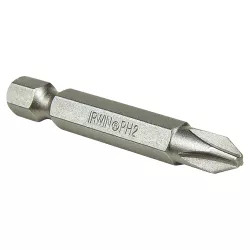 Click here to see Irwin 91842 Irwin 91842 Power Bit, NO 2, Phillips, 1-5/16 in OAL, S2 Steel