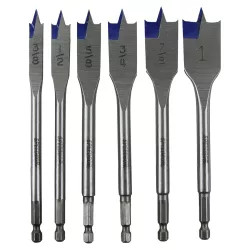 Click here to see Irwin 88886 Speedbor 88886 Wood Boring Spade Bit Set, 6 Pieces, 3/8 - 1 in