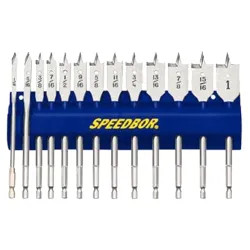Click here to see Irwin 88894 Speedbor 88894 Wood Boring Spade Bit Set, 13 Pieces, 1/4 - 1 in