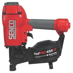 Click here to see Senco 3D0101N RoofPro 455XP 3D0101N Roofing Nailer, 120 Nails, 3/4 - 1-3/4 in 11 ga Wire Weld Collated Nail