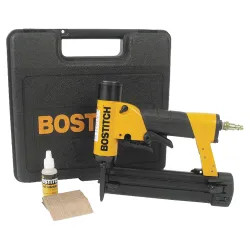 Click here to see Stanley HP118K Stanley HP118K Headless Pin Nailer Kit, 200 Nails, 1/2 - 1-3/16 in 23 ga Adhesive Collated Pin