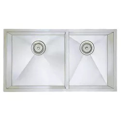 Click here to see Blanco 515821 Blanco 515821 Satin Polished Precision 1-3/4 Double-Bowl Sink