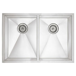 Click here to see Blanco 516211 Blanco 516211 Satin Polished Precision Equal Double-Bowl Sink, Medium