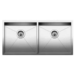 Click here to see Blanco 516212 Blanco 516212 Satin Polished Precision Equal Double-Bowl Sink, Large