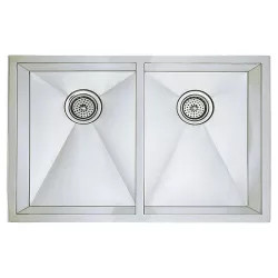Click here to see Blanco 516220 Blanco 516220 Satin Polished Precision Equal Double-Bowl Sink, Medium