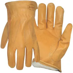 Click here to see Boss 6133L Boss 6133L Protective Gloves, Large, Premium Grain Leather, Gold, Cotton Thermal Lining
