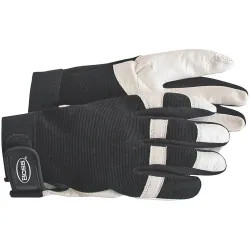 Click here to see Boss 4047L Guard 4047L Medium Duty Protective Gloves, Large, Flexible Spandex Back, Gold