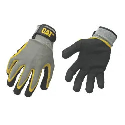 Click here to see CAT CAT017415L CAT CAT017415L Breathable Work Gloves, Large, Poly Cotton, Black/Yellow