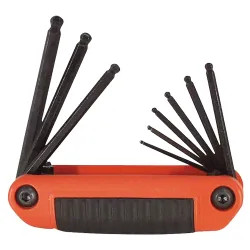 Click here to see Eklind 25919 Ergo-Fold 25919 Medium Ergonomic Fold-Up Hex Key Set, 9 Pieces, 4-1/4