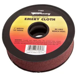 Click here to see Forney 71803 Forney 71803 Cloth Emery 80Grit 1Inx10Yard