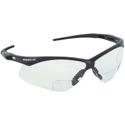Click here to see Jackson 3013307 Nemesis Rx V60 Safety Spectacle, +1.5, Clear Anti-Scratch Polycarbonate Lens, Black Nylon Frame