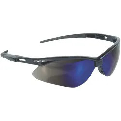 Click here to see Jackson 3000358 Nemesis V30 Safety Glass, Blue, Mirror Anti-Scratch Polycarbonate Lens, Black Nylon Frame