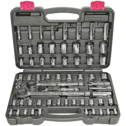 Click here to see North American Tool 52341 North American Tool 52341 Socket Set, 64 Pieces, 1/4