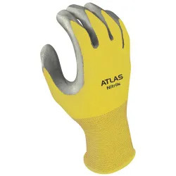 Click here to see Showa Atlas 3704CM-07.RT Atlas 370 Protective Gloves, Size 7, Medium, Nitrile, Clear, Nylon Lining