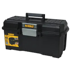 Click here to see Stanley DWST24082 DEWALT 55lbs Resin Tool Box with One-Touch Latch Lock, Softgrip Handles, Black DWST24082 