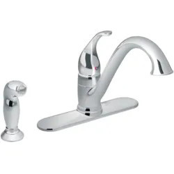 Click here to see Moen 67840 Moen Camerist Single-Handle Kitchen Faucet w/ Side Spray, Chrome - 67840