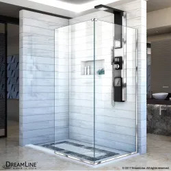 Click here to see DreamLine SHDR-3234343-01 DreamLine Linea Two Adjacent Frameless Shower Screens 34