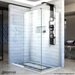 Click here to see DreamLine SHDR-3234343-04 DreamLine Linea Two Adjacent Frameless Shower Screens 34