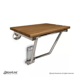 Click here to see DreamLine SHST-02-TN DreamLine Natural Teak Folding Shower Seat. ADA Compliant Shower Seat - SHDR-1360580-01