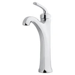 Click here to see Pfister LG40-DE0C Pfister Arterra Single-Hole Vessel Bathroom Faucet, Single-Handle, 1.2 GPM, Lever Handle, Pfast Connect, Pforever Seal, Less Pop-Up, Polished Chrome - LG40-DE0C