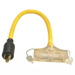 Click here to see Coleman Cable 90848802 Coleman 90848802 Twist Lock Cord Adapter, 120 V, 15 A