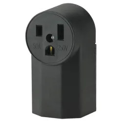Click here to see Arrow Hart 1252 Arrow Hart 1252 Straight Blade Commercial Power Receptacle, 250 V, 50 A, 2 Pole, 3 Wire, Black