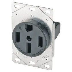 Click here to see Arrow Hart 1258-SP Arrow Hart 1258-SP Grounded Straight Blade Electrical Receptacle, 125/250 V, 50 A, 3 Pole, 4 Wire