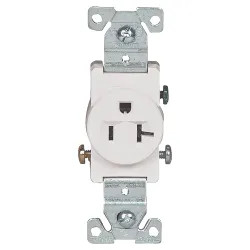 Click here to see Arrow Hart 1877W-BOX Arrow Hart 1877W Straight Blade Single Receptacle, 125 V, 20 A, 2 Pole, 3 Wire